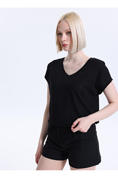 Fabrika Siyah Kadın T-Shirt F6SL-TST0356