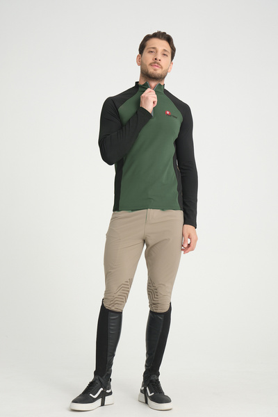 PEUR RIDER SHOP Tricou cu mânecă lungă pentru călăreț pentru bărbați, cu mâne...