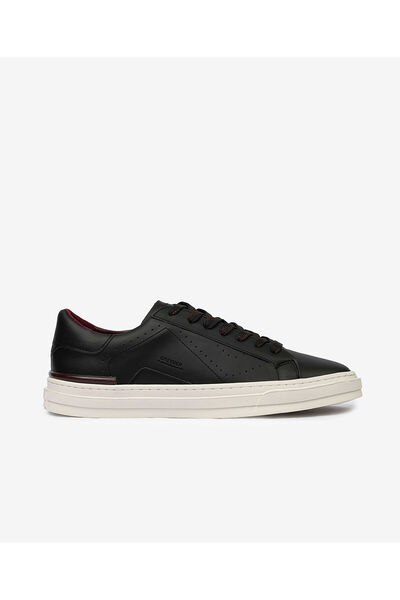 Greyder Erkek Siyah Hakiki Deri Sneaker Ayakkabı 4Y1SA17490