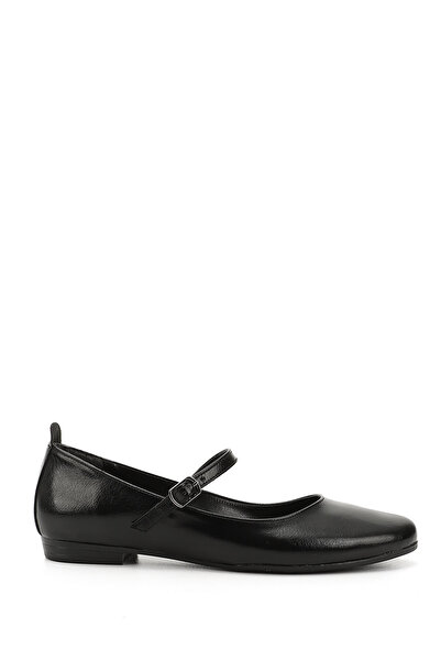 GÖNDERİ(R) Schwarze Ballerina-Ballerinas aus faltigem Lackleder mit Thermosoh...