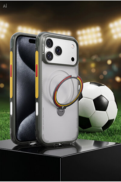 TORRAS iPhone 17 Pro Kılıf MagSafe Standlı OStand Q3 Air World Cup Serisi - A...