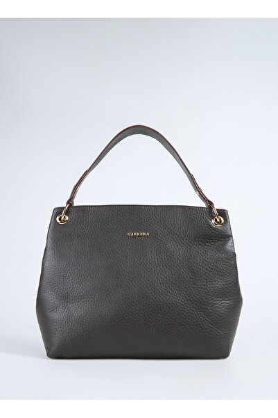 Carrera Brown Women's Leather Shoulder Bag Carbyn04 Flt