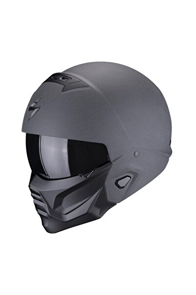 Scorpion EXO COMBAT 2 Graphite Modüler Motosiklet Kaskı Koyu Gri