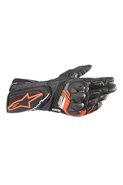 Alpinestars SP-8 V3 Korumalı Motosiklet Eldiveni Siyah Kırmızı