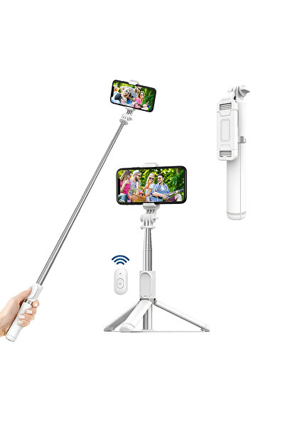 Techsuit Stick selfie stabil Bluetooth, 101 cm - Telecomandă și suport pentru...