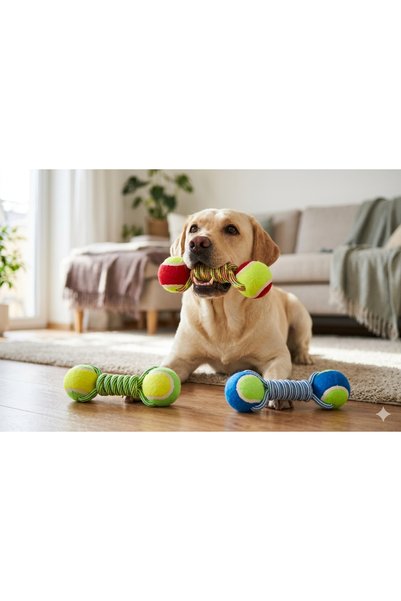 Little Friends Cans Brc-7 Tennis Ball Wrapped Rope Toy 20 cm