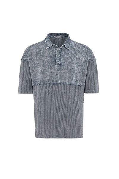 S13 Store Washable oversize polo collar t-shirt
