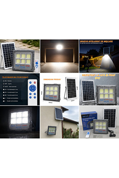 Jortan Proiector Solar LED Exterior