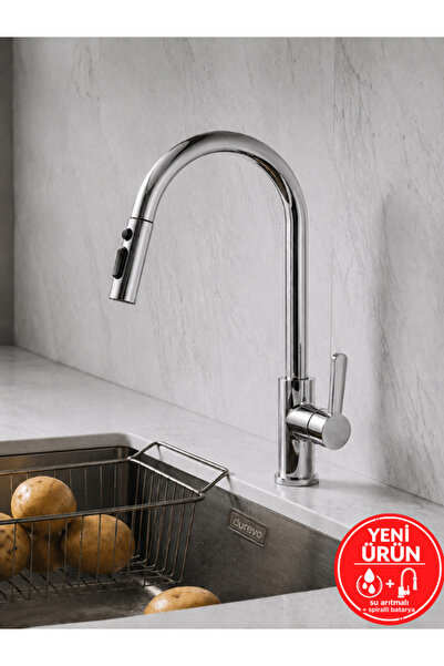 DUREVO Water Purified Spiral Kitchen Sink Faucet - 3-Way Sink Faucet - Spiral...