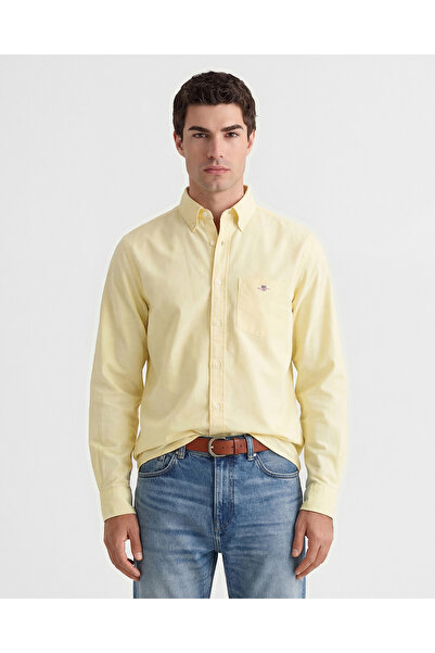 Gant Erkek Turuncu Regular Fit Logolu Gömlek