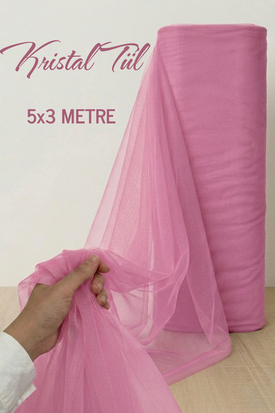 AZREN STORE Pink Decoration Tulle 5 Meters, Bundle Tulle, Engagement Tulle, B...