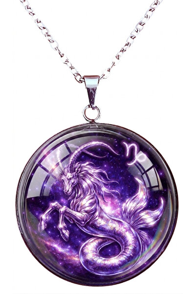 Oxolux, Lavinia Colier din seria Zodiac, in cutie cadou, design cosmic mov, b...