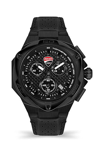 Ducati Analog Black Dial Leather Men's Watch-DTWGC2019003