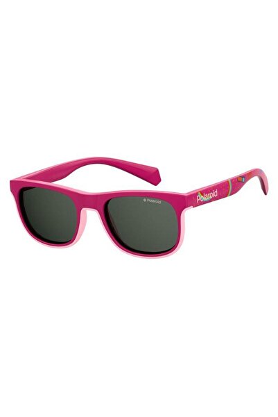 Polaroid Kids Unisex Pembe-füme Organik Polarize (UV) Cam Kemik Kapalı Çerçev...