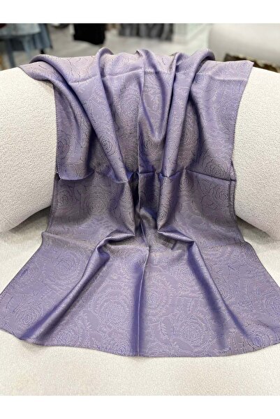Modario Silk Hand-Made Voile Jacquard Shawl with Rose Pattern - 13