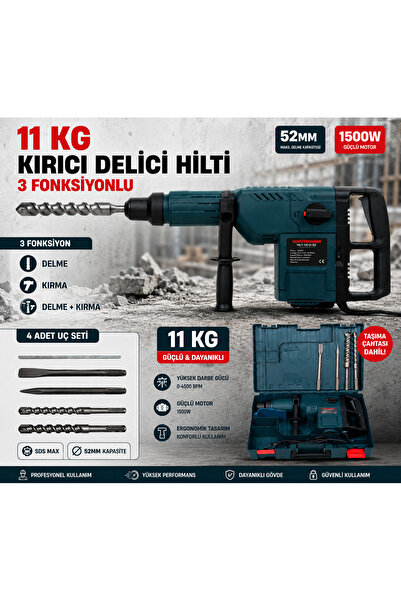 SCHUTZENGER German Desing 3600w 11 Kg Sds Max 3 Fonksiyonlu Kırıcı - Delici H...