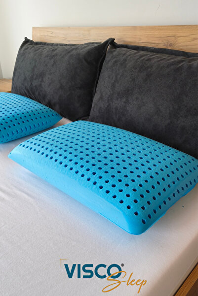 visco sleep Visco Yastık Pavo Mavi Hava Kanallı Visco Yastık Ergonomik Yastık...