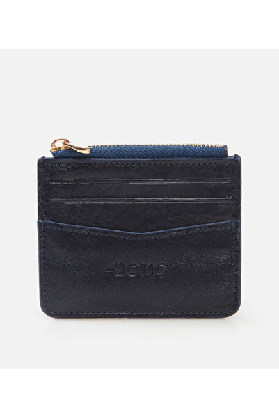 Hotiç Genuine Leather Navy Blue Men's Wallet