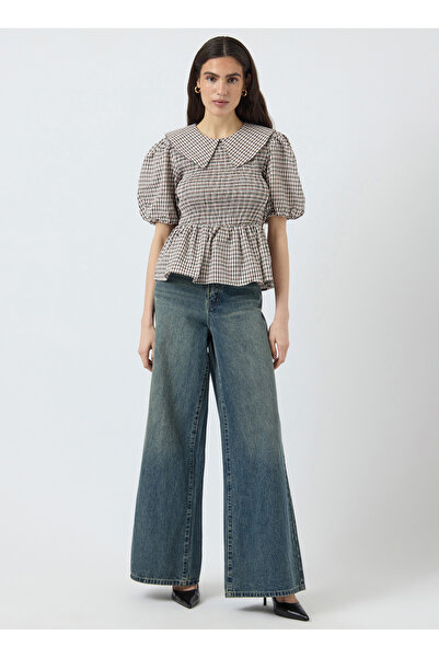 YAS. Yas Mavi Kadın Bol Kesim Denim Pantolon YASSIVA HMW WIDE JEANS S.