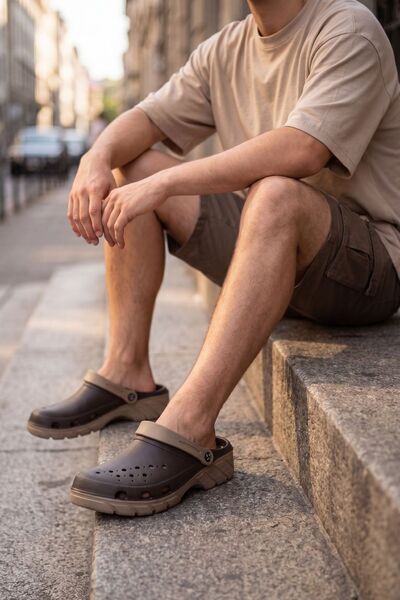 Twigy Jem Men's Sabo Slippers Brown-Beige 40/45