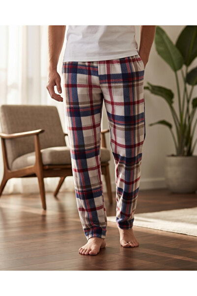 Hirazenmoda Pantaloni de pijama unisex din fleece – țesătură moale, caldă și ...