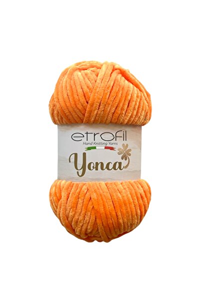 Etrofil Fir de tricotat Yonca Baby Velvet Portocaliu deschis 100% Poliester 1...