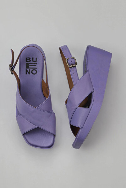 Lilac Leather Women's Fill Heel Sandals 01wy2411