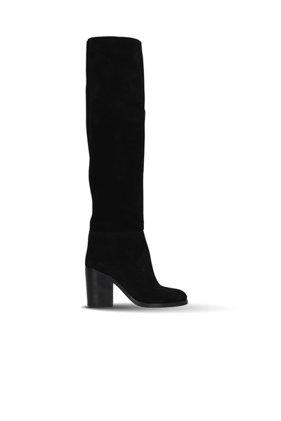 Bueno Shoes Black Suede Women's Heeled Boots 30Wc18722