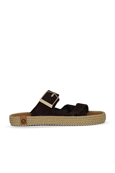 Bohonomad Brown Suede Rope Drawstring Suede Slippers 24Sevillia