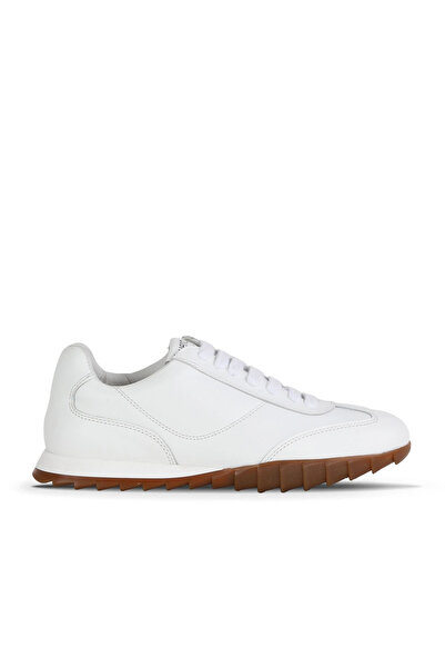 Bueno Shoes White Leather Women's Sports Shoes 01We6100