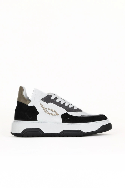 Bueno Shoes Pantofi sport de damă din piele multi albă 16wa8210