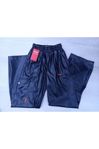 BAŞAK ÇOCUK GİYİM 1111253917 DERİ KARGO CEP PANTALON 10/14 YAŞ - SİYAH - 12-1...