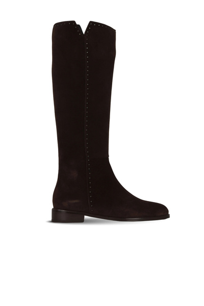 Bueno Shoes Brown Suede Women's Flat Boots 33Wc12520