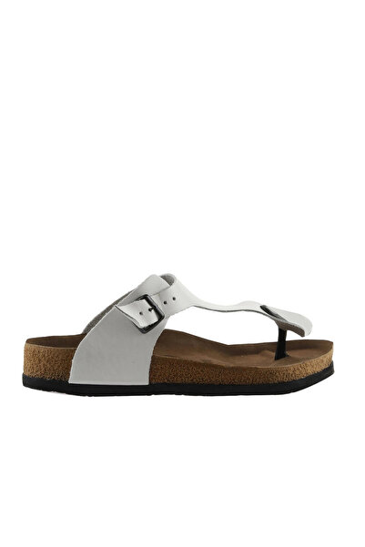 Bueno Shoes صندل نسائي من جلد نابا الأبيض 05wt101