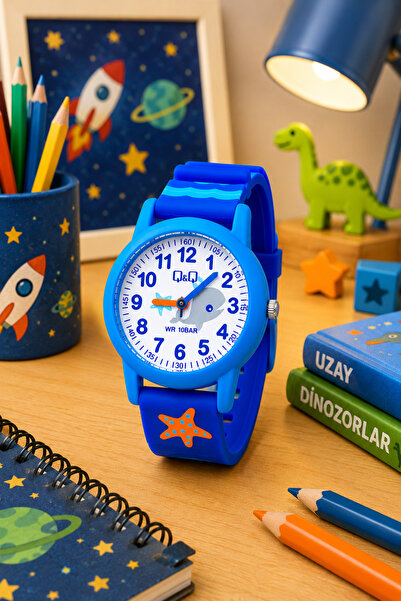 Q&Q 10 Atm Waterproof Boy's Wristwatch with Silicone Strap