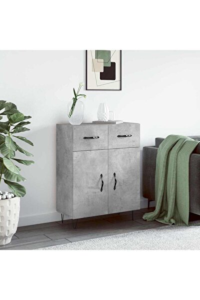 Concept Servantă, gri beton, 69,5x34x90 cm, lemn compozit