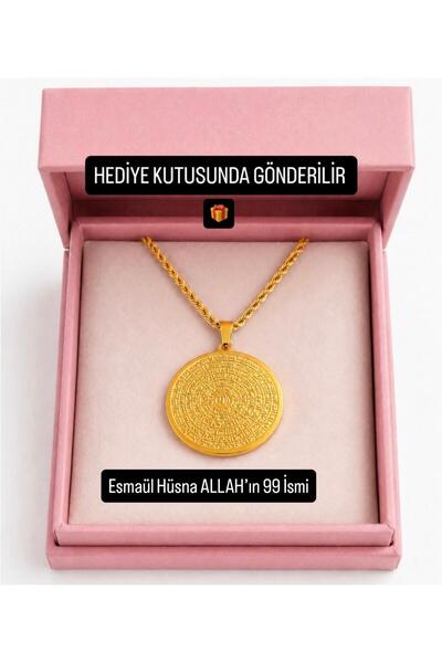 LİSBOND ELEGANCE Esmaül Hüsna, Allah'ın 99 İsmi Altın Renk, Çelik Esma Kadın ...
