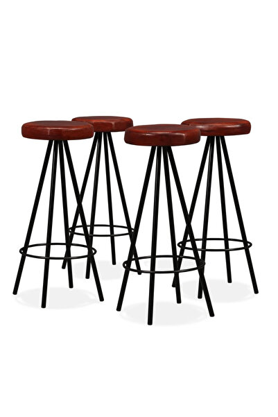 Concept Scaune de bar, 4 buc., piele naturală