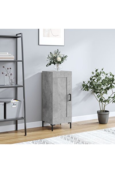 Concept Servantă, gri beton, 34,5x34x90 cm, lemn compozit