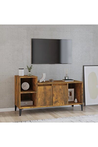 Concept Comodă TV, stejar fumuriu, 100x35x55 cm, lemn prelucrat