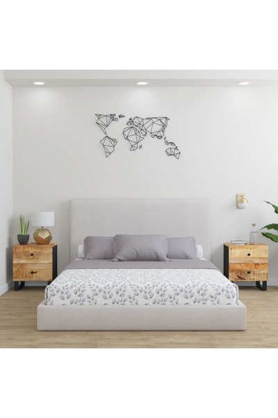 Concept Noptiere, 2 buc., 40x33x46 cm, lemn masiv de acacia