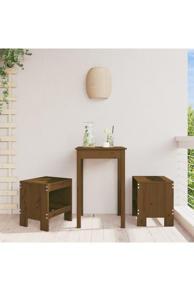 Concept Taburete grădină 2 buc. maro miere 40x36x45 cm lemn masiv pin
