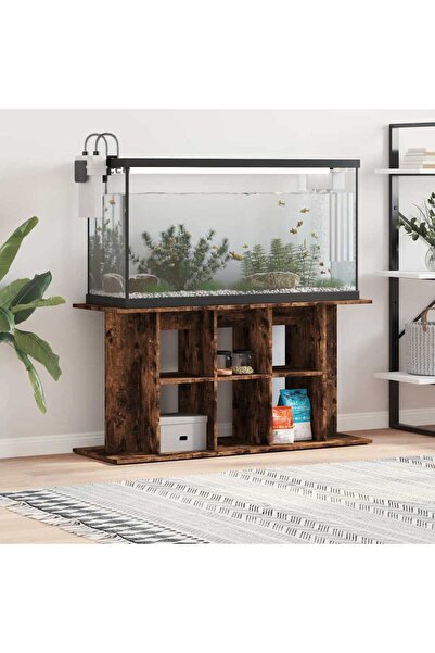 Concept Suport acvariu, stejar fumuriu, 120x40x60 cm, lemn prelucrat
