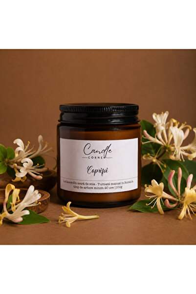 Candle Corner Lumânare parfumată din ceară de soia 100g, recipient din sticlă...