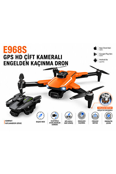 ATLT ATLANTİS E968S ÇİFT KAMERA 4K FULL HD UHD FPV FIRÇASIZ MOTORLU RC DRON O...
