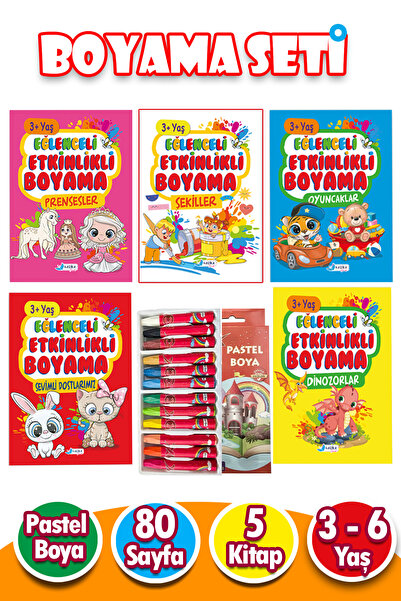 Harika Çocuk Yayınları Pastel Boya Ve Boyama Kitabı Seti