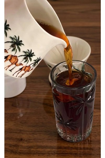Pressia Camel and Palm Tree Coffee Server and Cup Saudi Heritage 480 ml