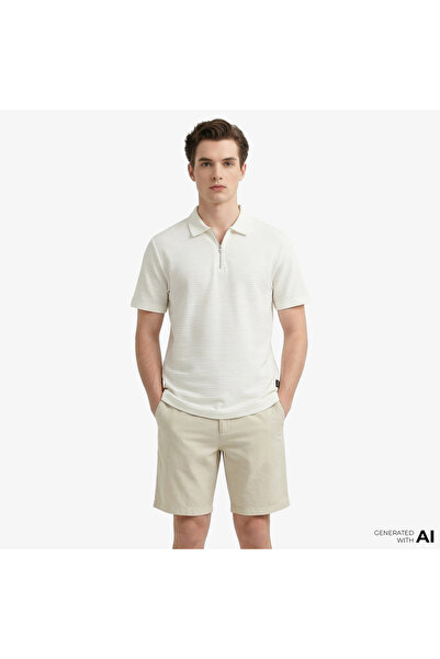 Nautica Erkek Bej Slim Fit Şort