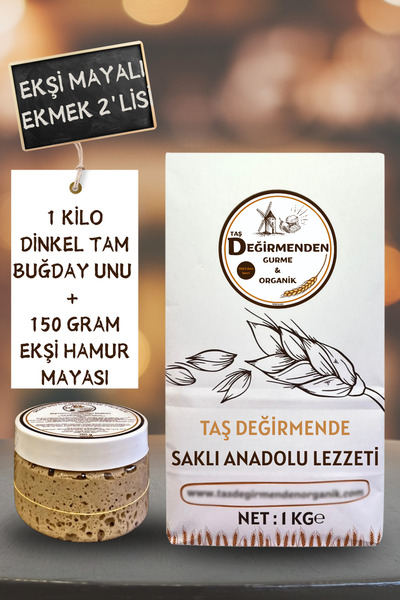 Taş Değirmenden Organik Dinkel Spelt Kızıl Tam Buğday Unu - Siyez Ekşi Hamur ...