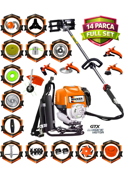 Wacker Pro Alman Wh-ergo 453 10 In 1 Arazi Seti Sırt Tipi Tırpan Toprak Eşele...